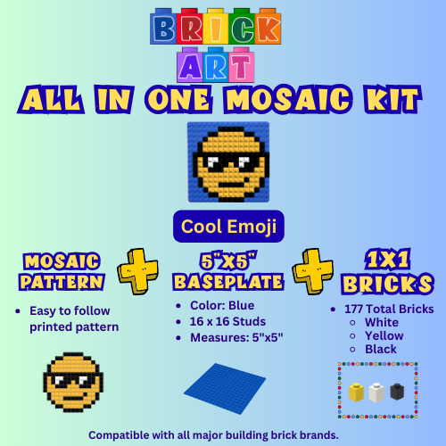 Cool Emoji Brick Art Kit