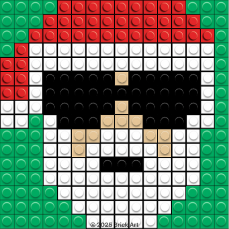 Brick Art submission — Santa with Sunglasses (11/11/2025, 3:56:40 PM)