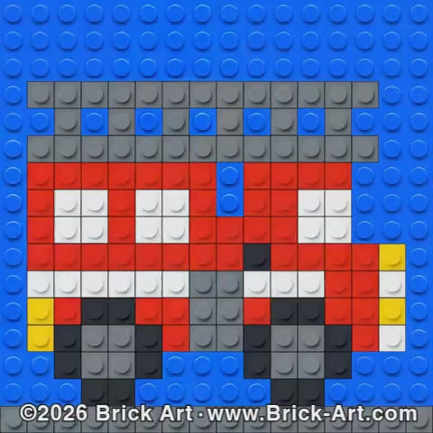 Fire Truck Mosaic Kit